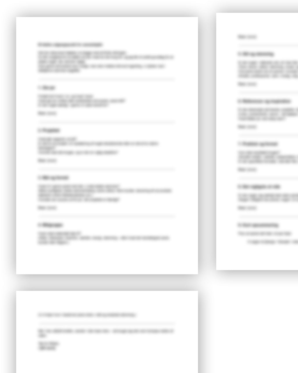 SPØRGESKEMA – Få styr på kunden før projektet starter